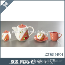 China factory hot selling heat resistant decal design porcelain tea for one set